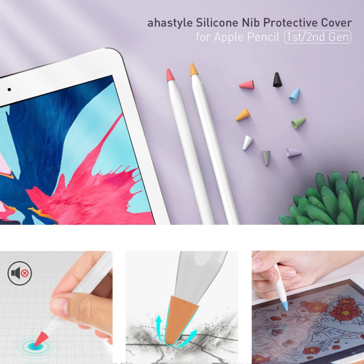 適用於Apple Pencil 1 / 2 AhaStyle PT107 40個賣 硅膠筆尖筆頭保護套