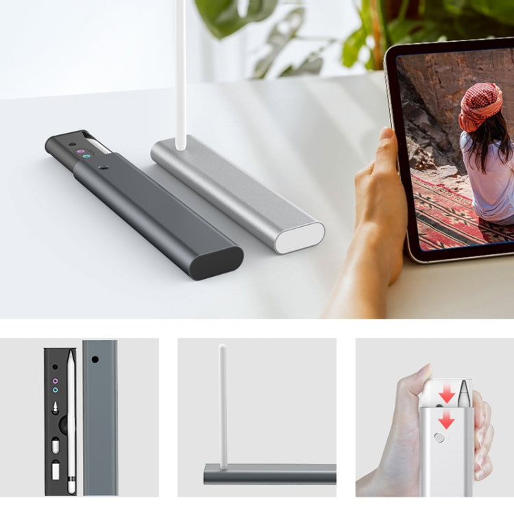 適用於Apple Pencil 1 / 2 AhaStyle PT145 鋁合金收納按壓筆盒