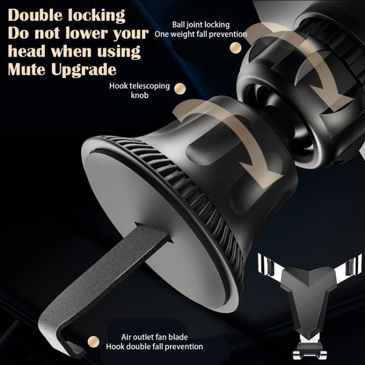 重力導航汽車出風口三角手機支架