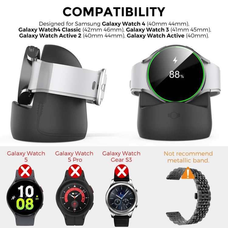 AhaStyle PT181手錶硅膠充電支架 適用於Galaxy Watch 3 / 4 / Active / Active 2