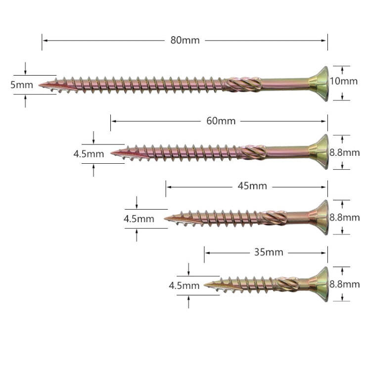 RUITOOL T25 100個賣 木工螺釘梅花自攻螺絲