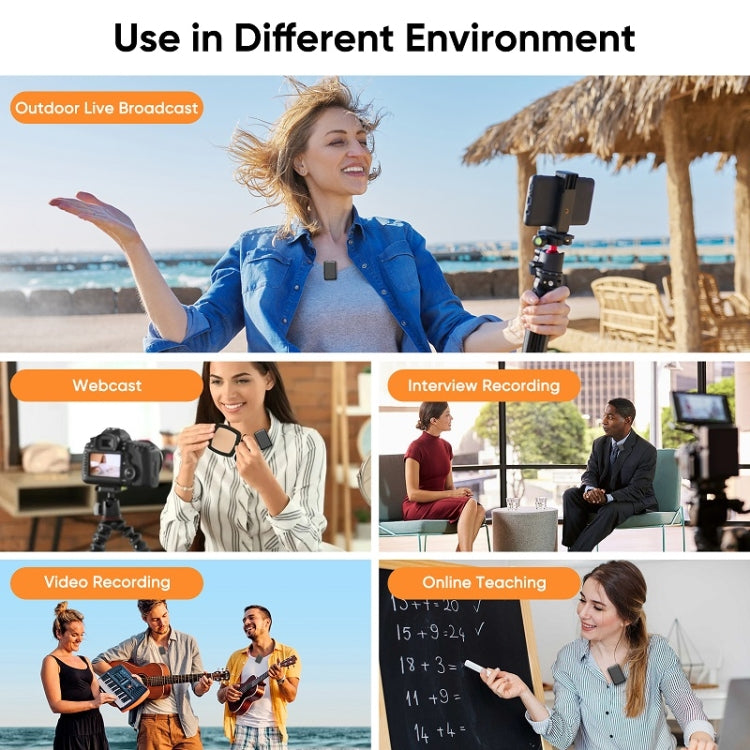 APEXEL APL-MIC009 一拖二戶外直播降噪收音話筒