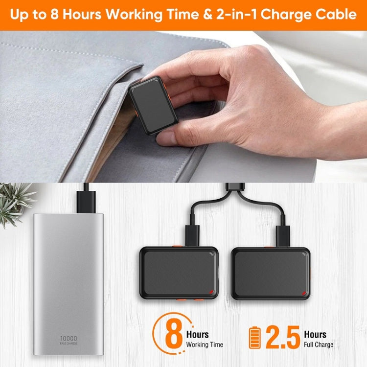 APEXEL APL-MIC009 一拖二戶外直播降噪收音話筒