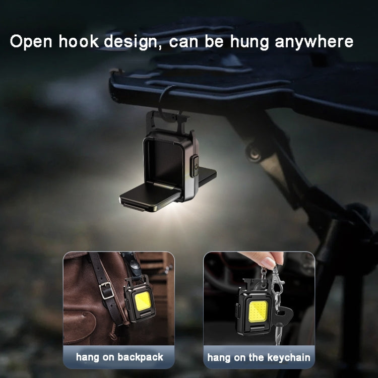 雙面COB手電筒迷你鑰匙扣燈露營燈