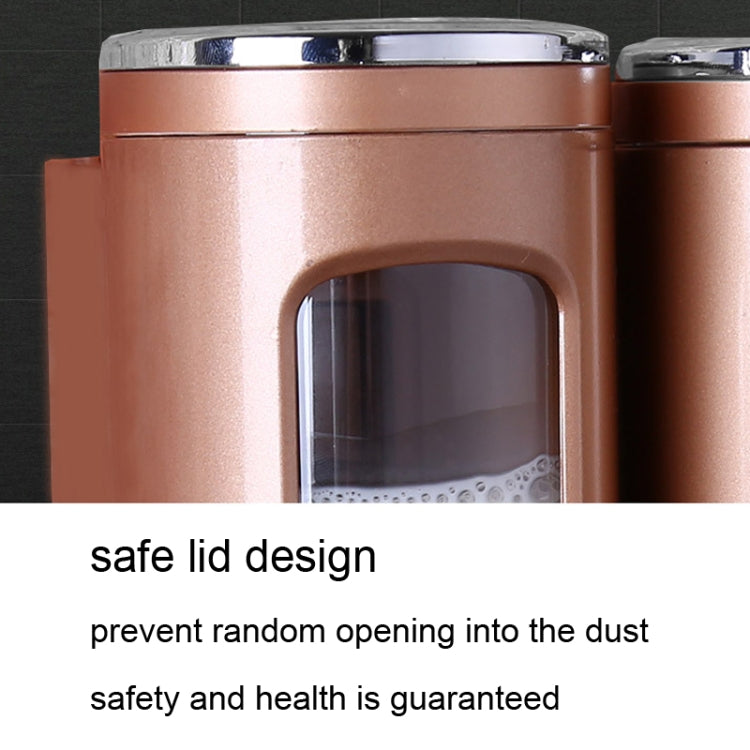 400ml雙頭壁掛式手動按壓皂液器 洗髮水瓶洗手液沐浴露盒，顏色：