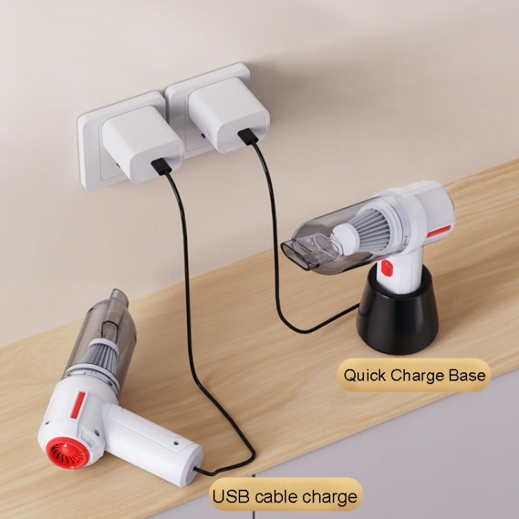 SUITU  ST-6629 3合一 5500帕 吹抽吸無線車載手持吸塵器, White -USB Cable, Black -USB Cable, White -Seat Charge, Black -Seat Charge