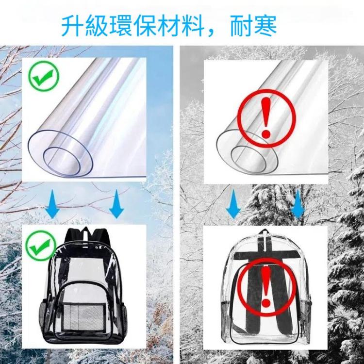 PVC透明防水雙肩包 學生書包