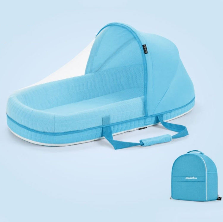 709 便攜式多功能嬰兒床 帶蚊帳 可摺疊新生兒可移動床, Gray White, Pink, Sky Blue, Pink White, Blue White, Gray White+Pillow, Pink White+Pillow, Blue White+Pillow