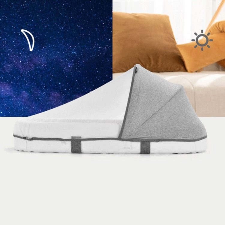 709 便攜式多功能嬰兒床 帶蚊帳 可摺疊新生兒可移動床, Gray White, Pink, Sky Blue, Pink White, Blue White, Gray White+Pillow, Pink White+Pillow, Blue White+Pillow