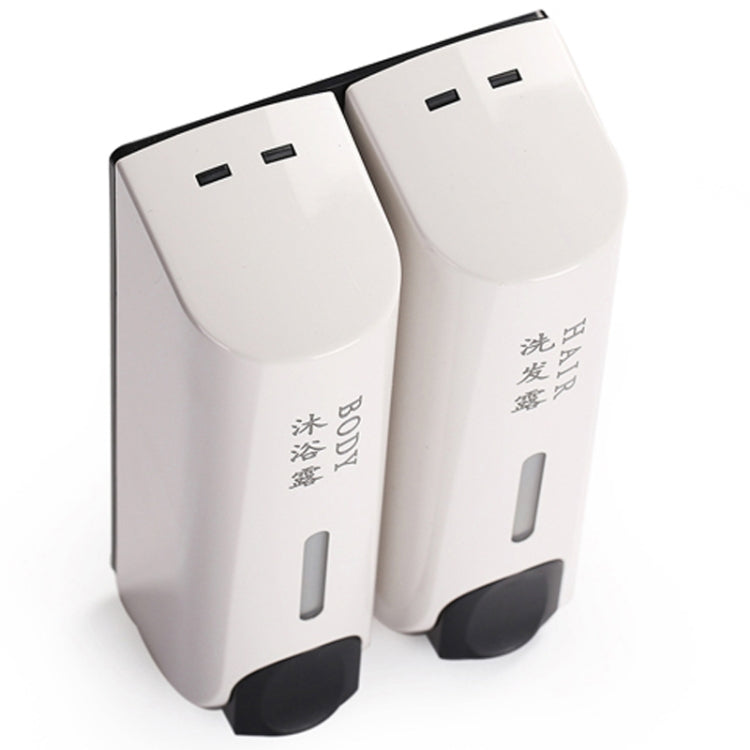 圓形壁掛式手動按壓皂液器 洗髮水瓶洗手液沐浴露盒, Double Head White, Double Head Golden, Double Head Matte, Three Head Golden