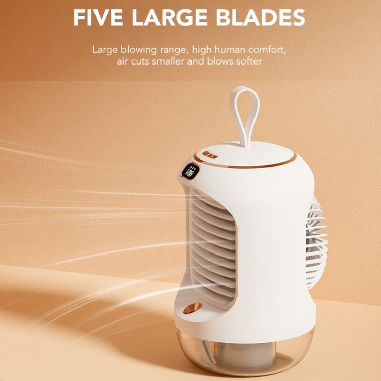 RD22 旋轉加濕風扇暖光氛圍燈自動搖頭帶數顯冷風機