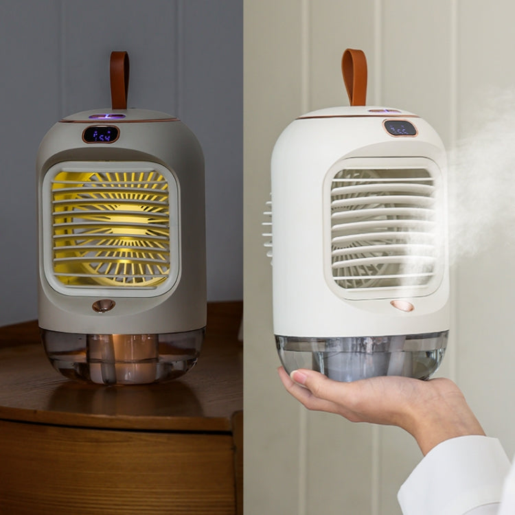 RD22 旋轉加濕風扇暖光氛圍燈自動搖頭帶數顯冷風機