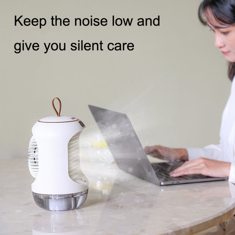 RD22 旋轉加濕風扇暖光氛圍燈自動搖頭帶數顯冷風機