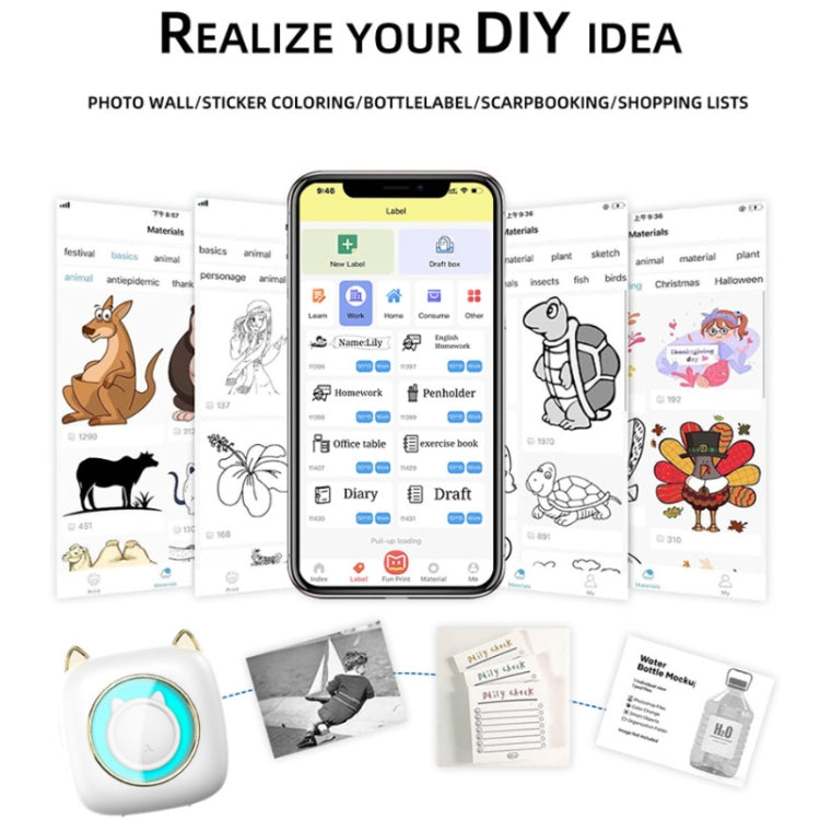 C23 七色氣氛呼吸燈無線熱敏打印機, C23 White+5 Rolls Thermal Paper, C23 White+3 Rolls Color Paper, C23 Blue Standard, C23 Blue+5 Rolls Thermal Paper, C23 Blue+3 Rolls Color Paper