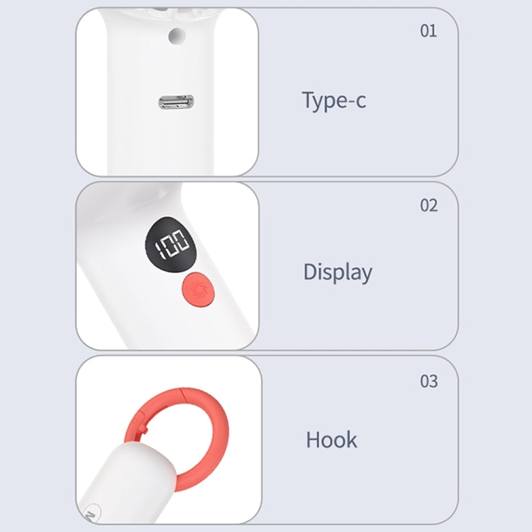 F2302 帶掛鈎手持便攜迷你USB辦公室學生風扇, F2302