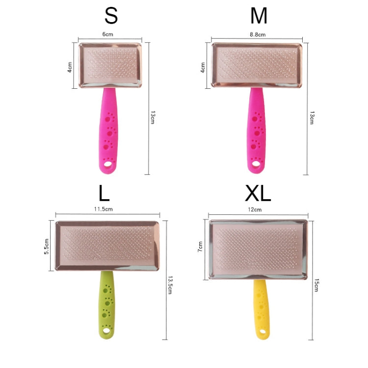 BG-W1347 寵物祛毛按摩梳子 狗狗清潔工具，顏色隨機發貨, S, M, L, XL