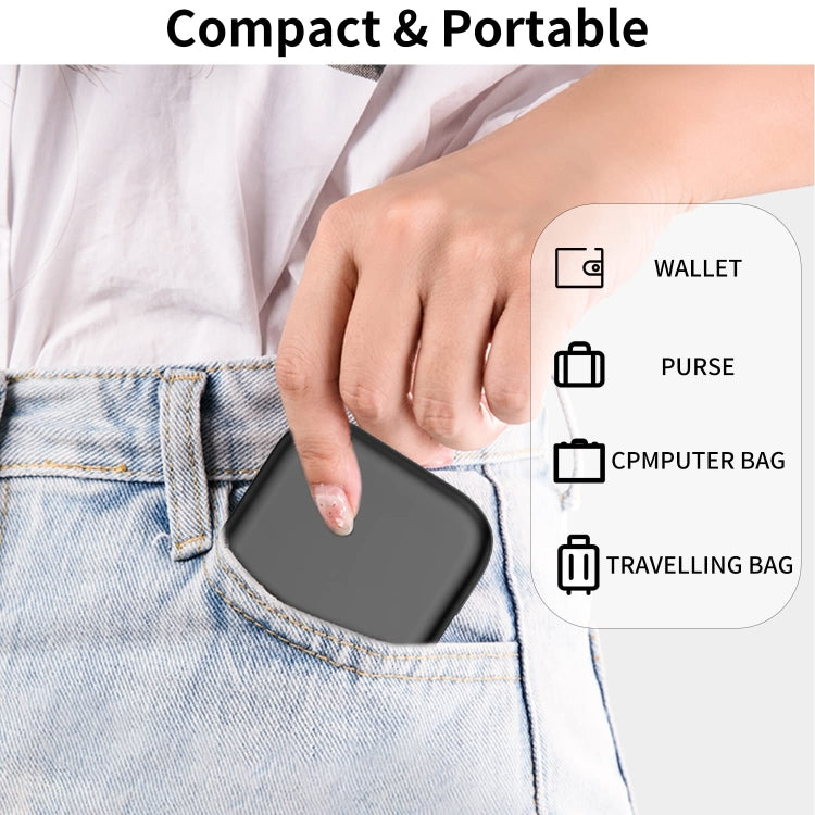 HE-C098  多功能手機充電線適配器套件數碼盒帶鏡子&支架功能, HE-C098 Black, HE-C098 White