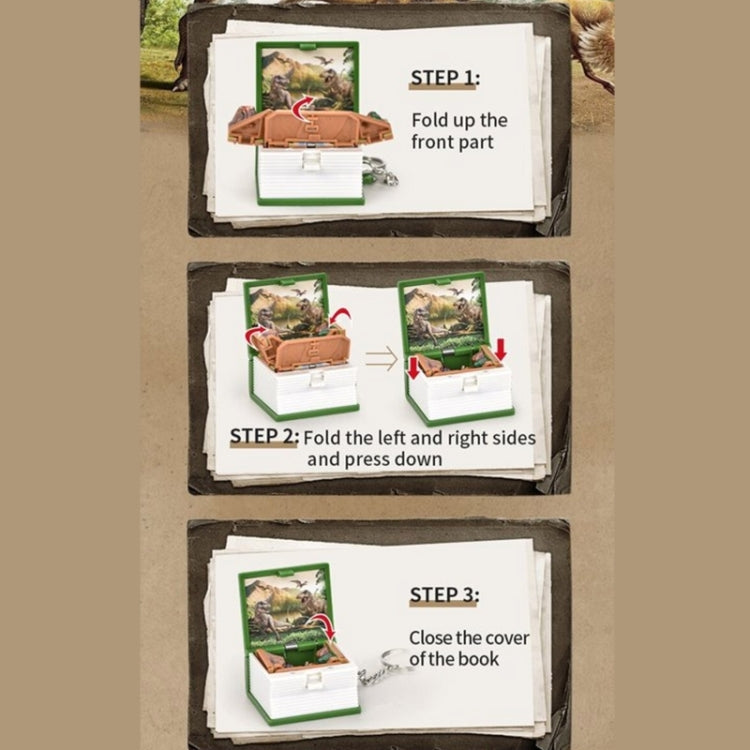 立體摺疊書鑰匙扣 兒童益智玩具