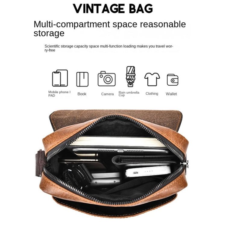 WEIXIER D266 復古斜挎大容量郵差包單肩包托特背包