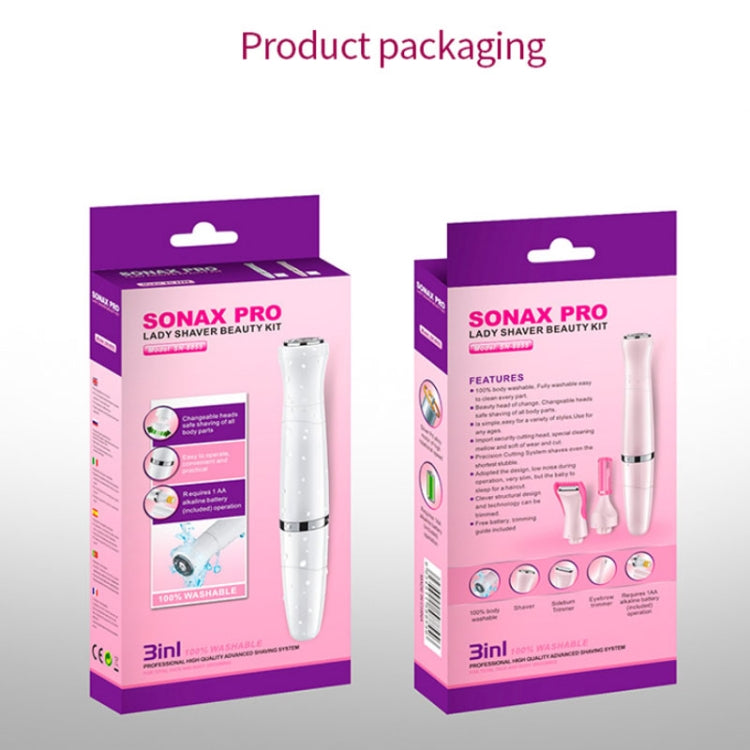 SONAX PRO SN-8855 三合一刮毛刀女士電動脫毛儀