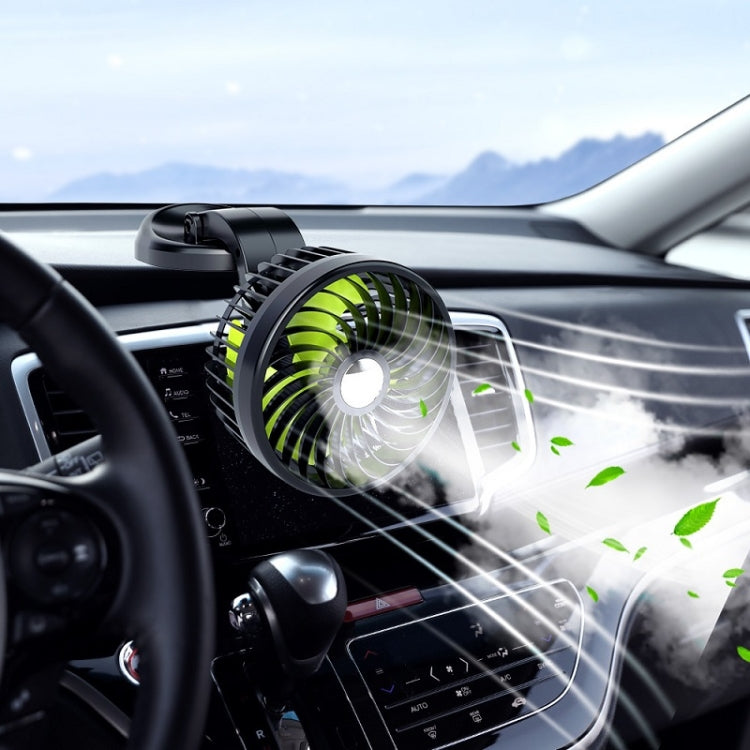 F612 5W車載可旋轉可轉頭靜音風扇