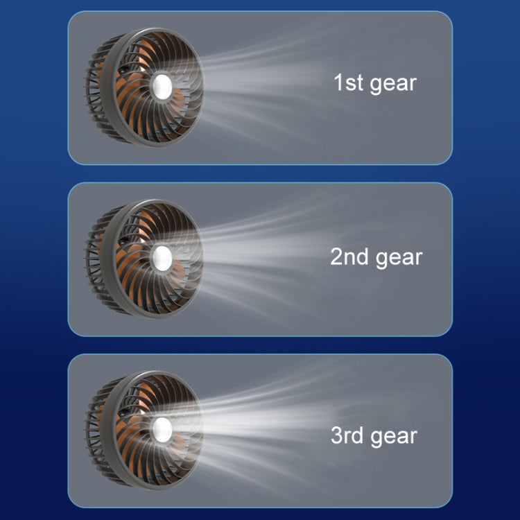 F6207 車載後排拉鎖USB雙頭風扇