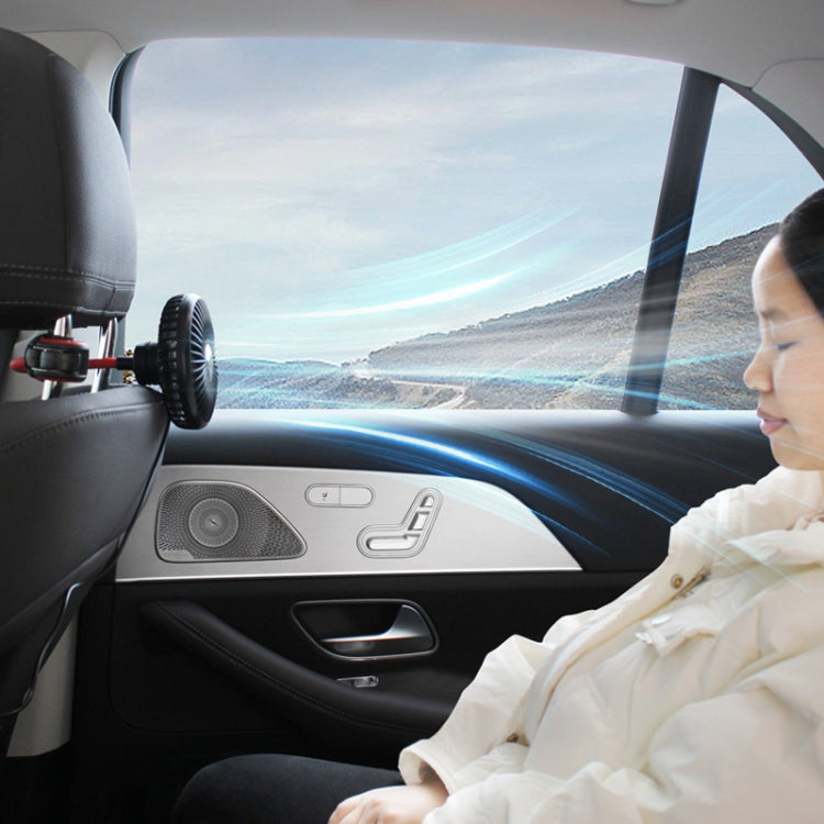 F508 車載後座USB風速調節軟管風扇