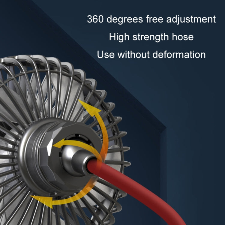 F508 車載後座USB風速調節軟管風扇