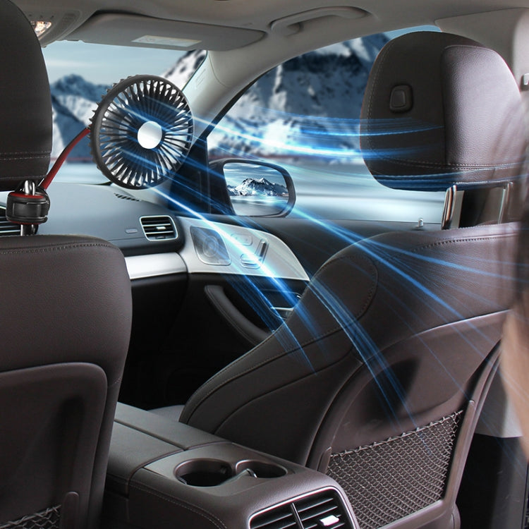 F508 車載後座USB風速調節軟管風扇