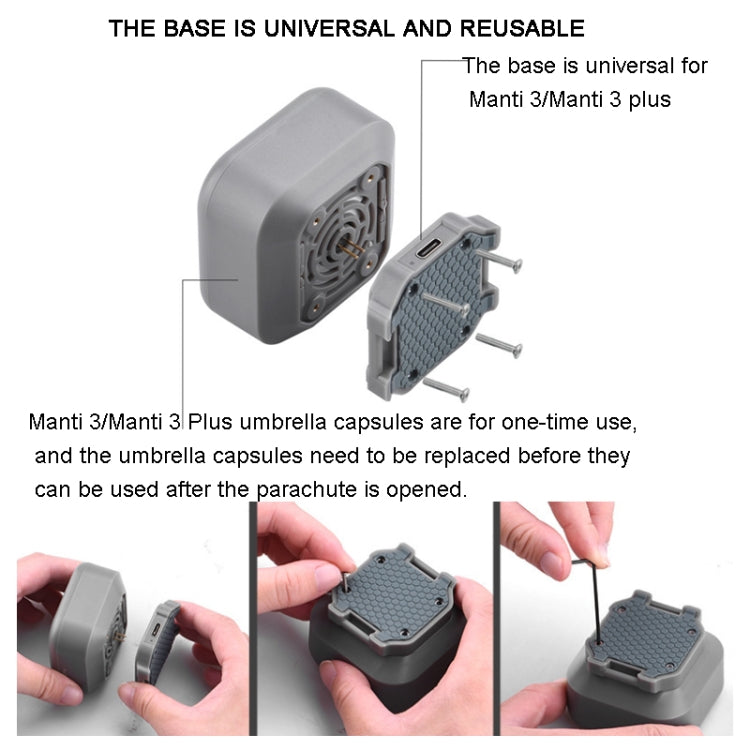 降落傘適用於 DJI Mavic Air 2 / 2S / Mavic 3 提高安全性, Manti 3, Manti 3 Plus, Manti 3 Replacement Umbrella Cabin, Manti 3 Plus Replacement Umbrella Cabin