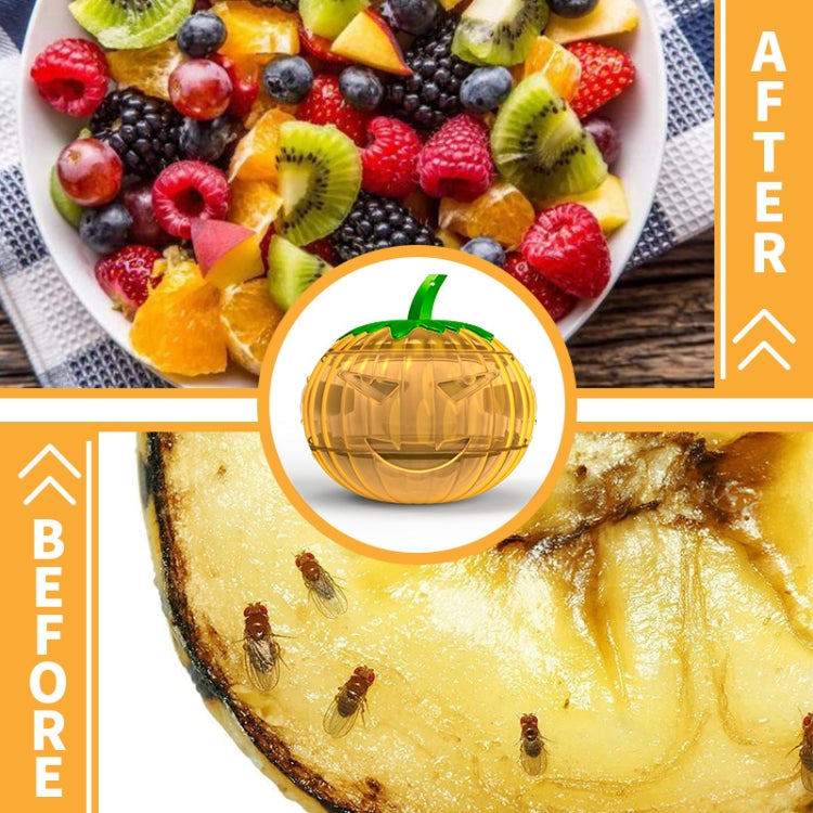 SJZ060 2個裝 南瓜形狀果蠅誘捕器 水果飛蟲捕捉器 蜜蜂陷阱器