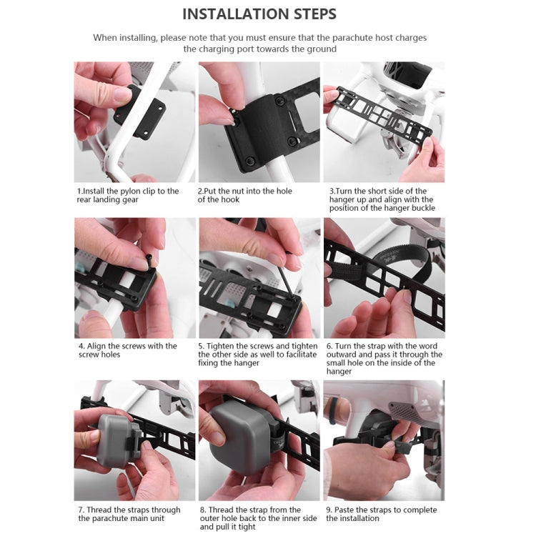 Manti 3 Plus 降落傘適用於 DJI 精靈2/3/4 提高安全性