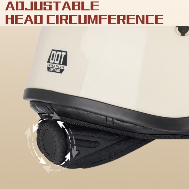 SOMAN 摩托車半盔可調節頭盔帶內鏡