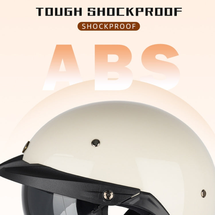 SOMAN 摩托車半盔可調節頭盔帶內鏡