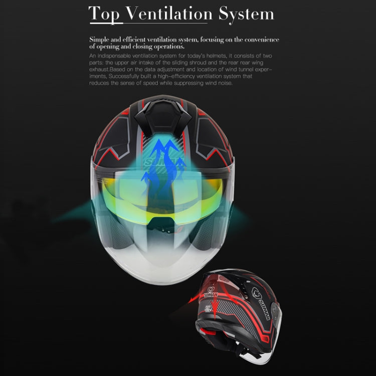 SOMAN 摩托車電動車雙鏡片騎行頭盔