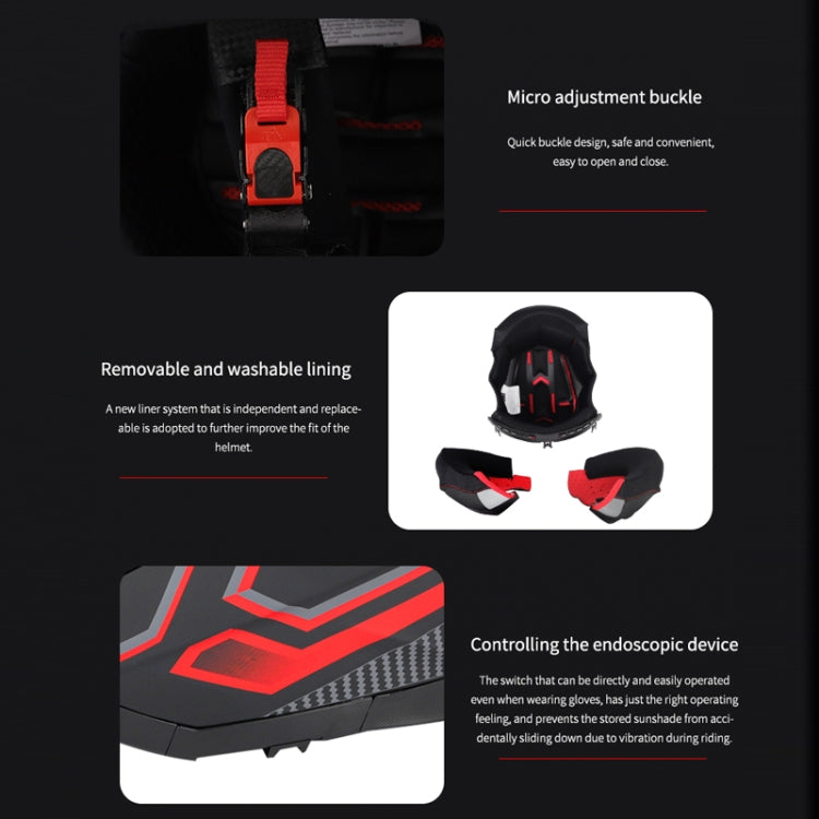 SOMAN 摩托車電動車雙鏡片騎行頭盔