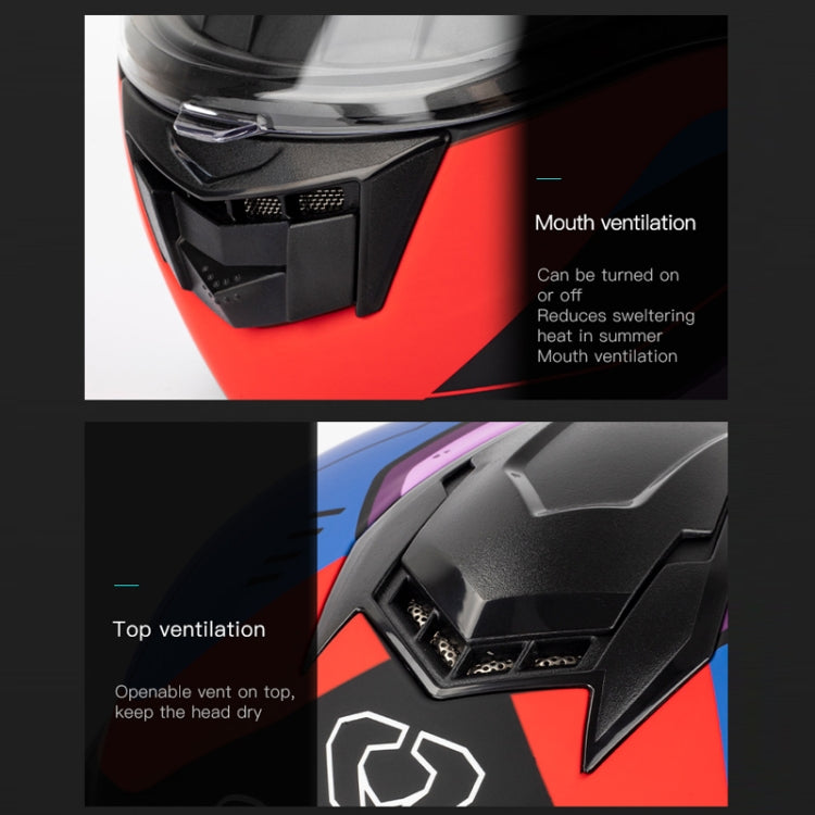 SOMAN 賽車摩托車雙鏡片騎行安全頭盔