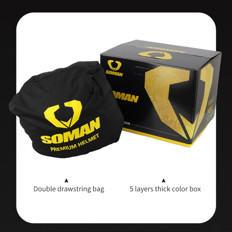 SOMAN 賽車摩托車雙鏡片騎行安全頭盔