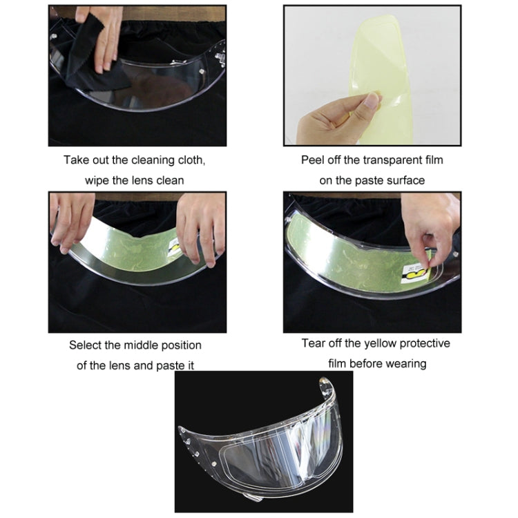 SOMAN 摩托車頭盔通用鏡片防霧膜