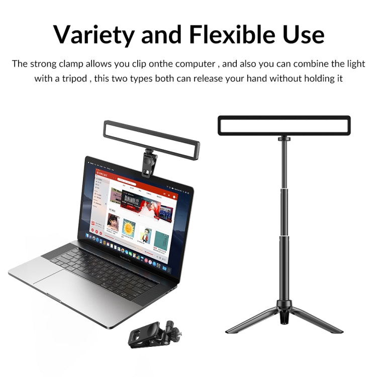 APEXEL APL-FL06 便攜式方形長條直播視頻會議補光燈