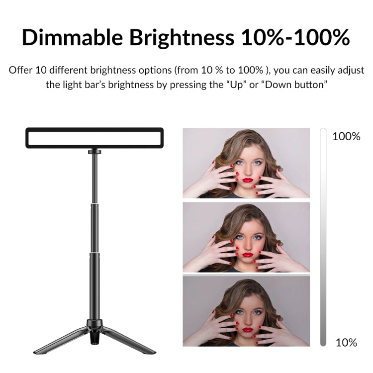 APEXEL APL-FL06 便攜式方形長條直播視頻會議補光燈