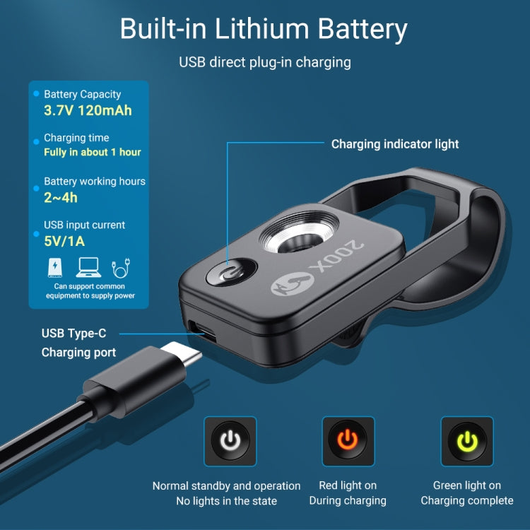 APEXEL APL-MS002CWH 200倍高清兒童科教顯微手機鏡頭 帶CPL