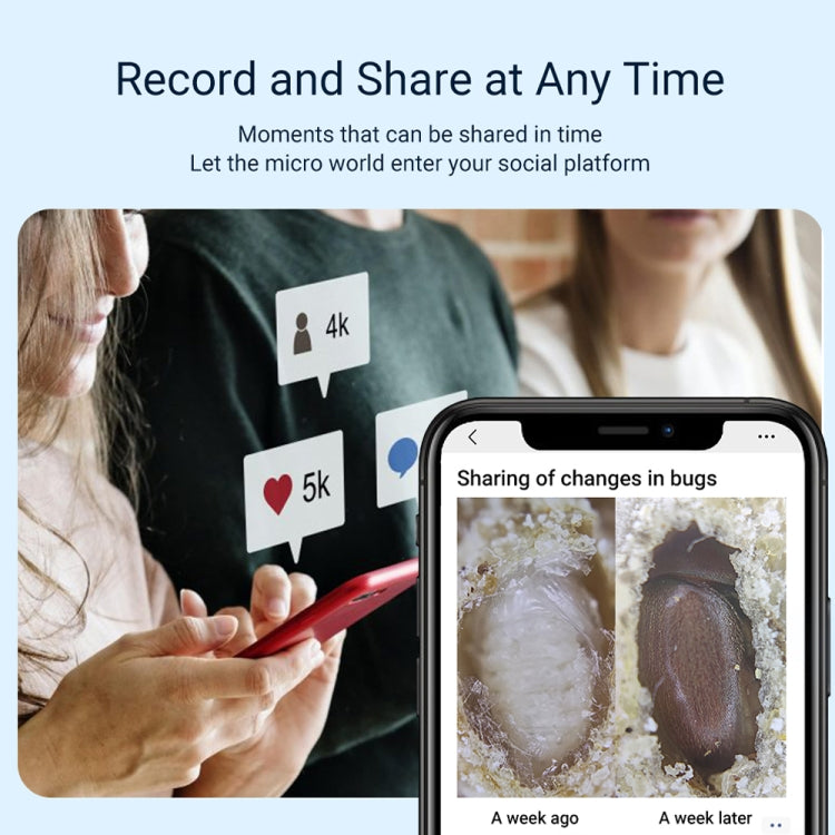 APEXEL APL-MS002CWH 200倍高清兒童科教顯微手機鏡頭 帶CPL