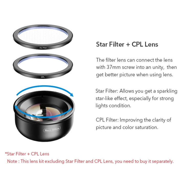 APEXEL APL-HB100MM 高清昆蟲珠寶百微外置手機鏡頭