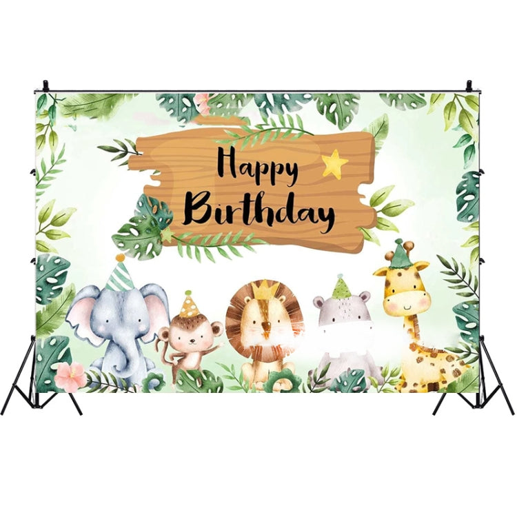動物兒童生日派對背景布掛毯裝飾背景旗幟布