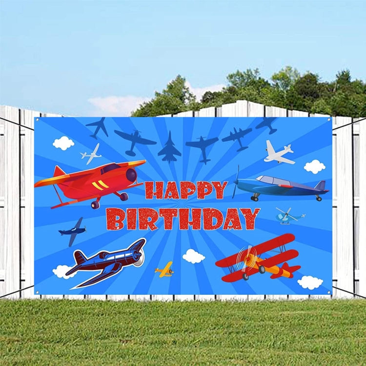 飛機主題生日背景布 兒童生日派對裝飾攝影背景