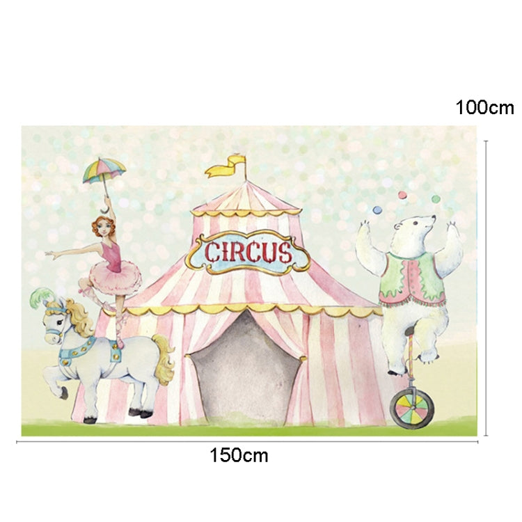 150 x 100cm 馬戲團小丑表演派對攝影背景布 裝飾場景
