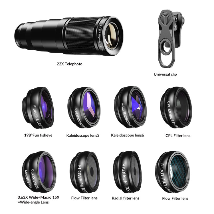 APEXEL APL-22XDG9 22X外置拍照可調焦手機鏡頭
