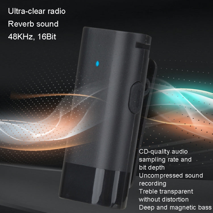 一拖二無線領夾麥 帶充電倉手機直播採訪降噪領夾麥克風