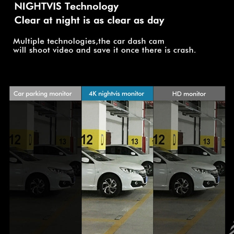 Anytek Q3 4K行車記錄儀WiFi前後雙錄夜視重力感應移動偵測記錄儀